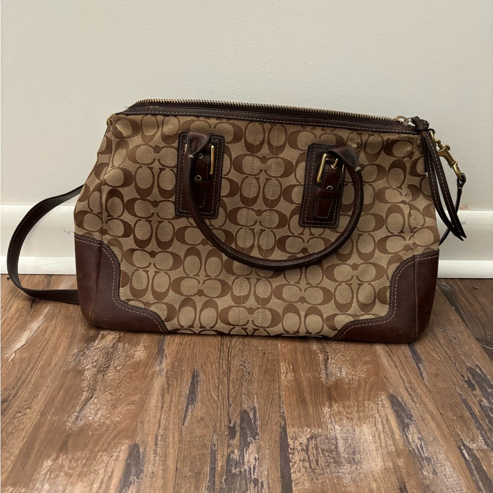 Vintage Coach Purse with Leather Trim